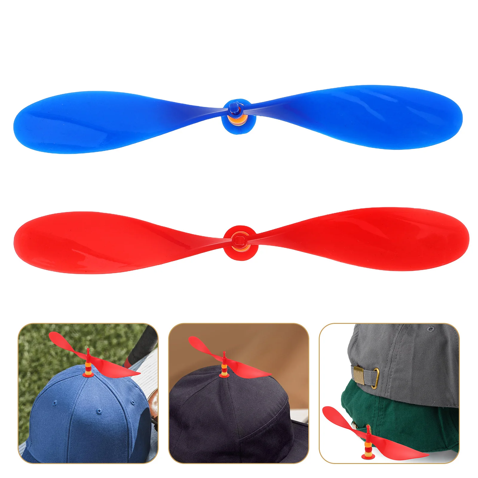 2pcs Hat-Mounted Propeller Dragonfly Design Whirling For Baseball Caps Kids Flying Helicopter Party Favor Outdoor Fun Role Play