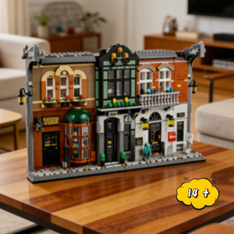 

2026 New 1364pcs Sherlock Holmes Book Nook Building Blocks Baker Street Book Shelf Decor Kids Or Adults Birthday Toys Gifts
