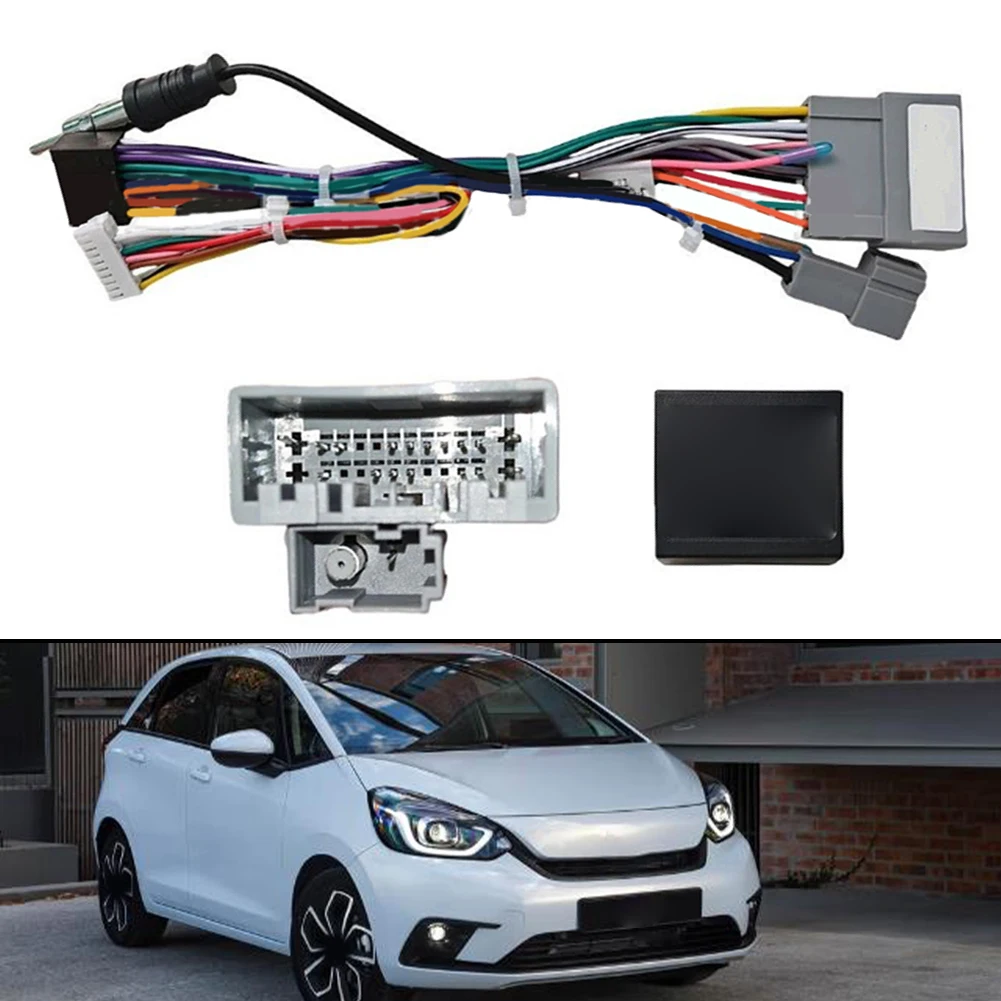 

16-Pin Power Cable Kit for Android Head Units Including CANBUS Module and Speaker Leads for Honda Fit 2021 Installation