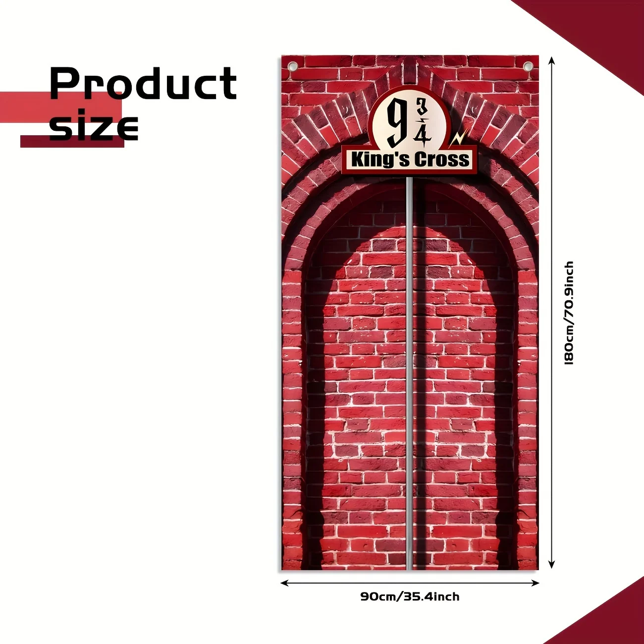 Wizard Party Decoration Platform 9and3/4 King's Cross Station Door Cover Brick Wall Party Backdrop,Wall Decoration