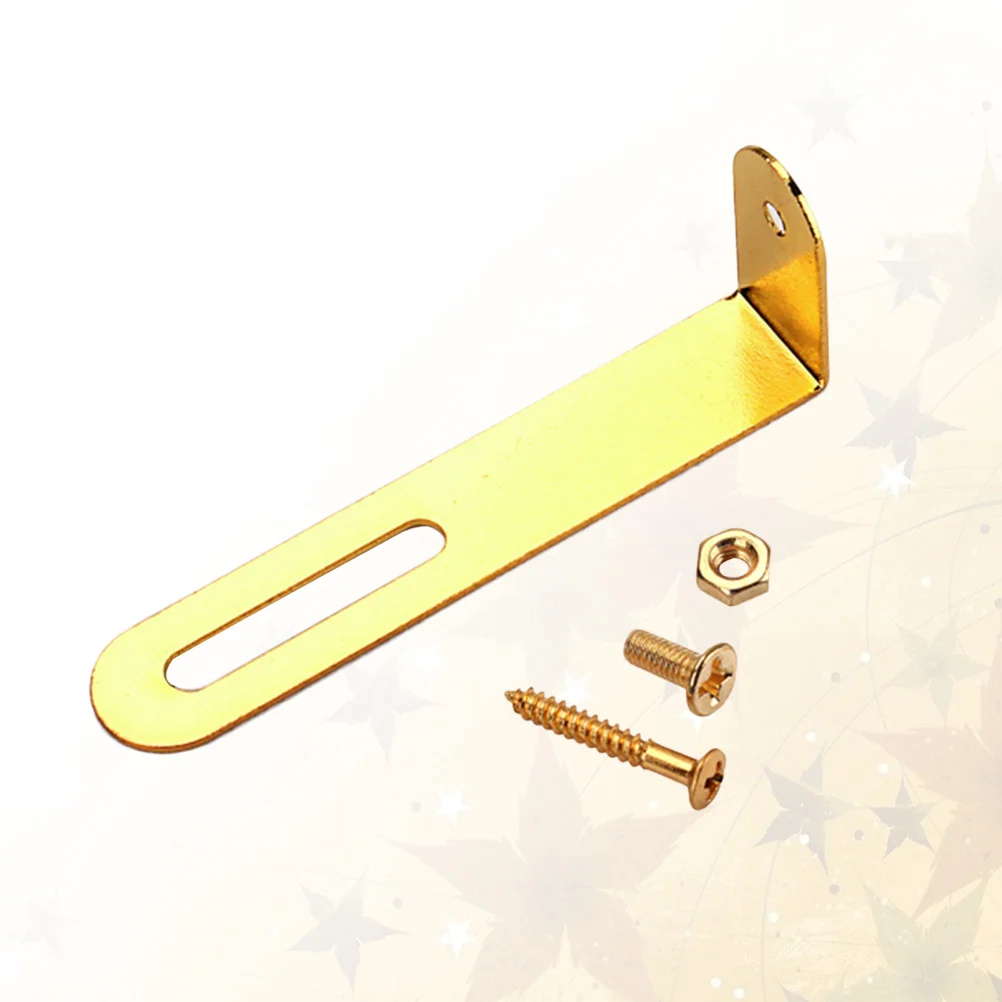 

L Shaped Pickguard Bracket Stainless Steel Durable Corner Brace Shelf Support Guitar Wall Mount Golden Color