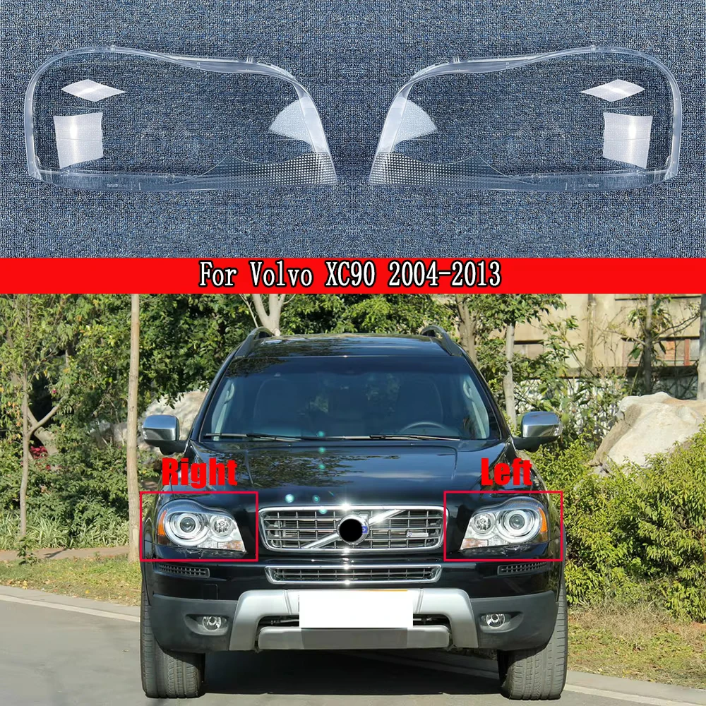 

For Volvo XC90 2004 2005 2006 2007 2008 2009 2010 2011 2012 2013 Headlight Transparent Cover Lampshade Headlamp Shell Plexiglass