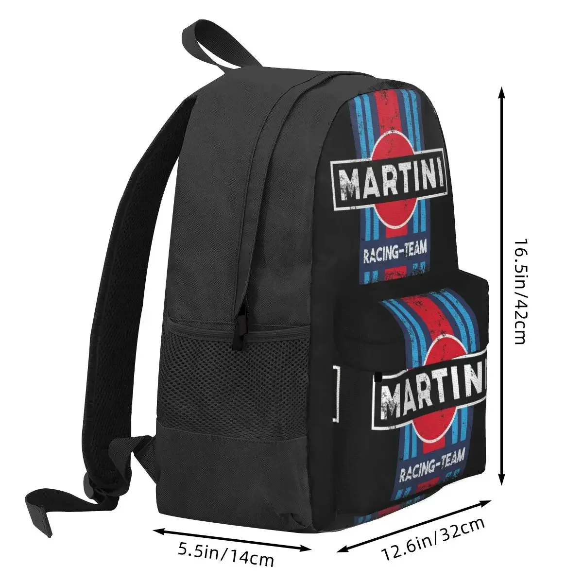 Martini Racing Team Rucksäcke Jungen Mädchen Büchertasche Kinder Schultaschen Cartoon Kinder Rucksack Laptop Rucksack Umhängetasche