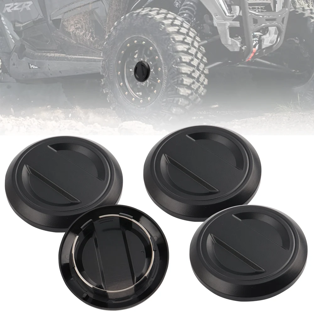 

4PCS Black Car Tire Wheel Hub Center Covers For Polaris RZR 1000 XP Turbo XP4 Ranger 2017-2021 UTV Wheel Center Caps