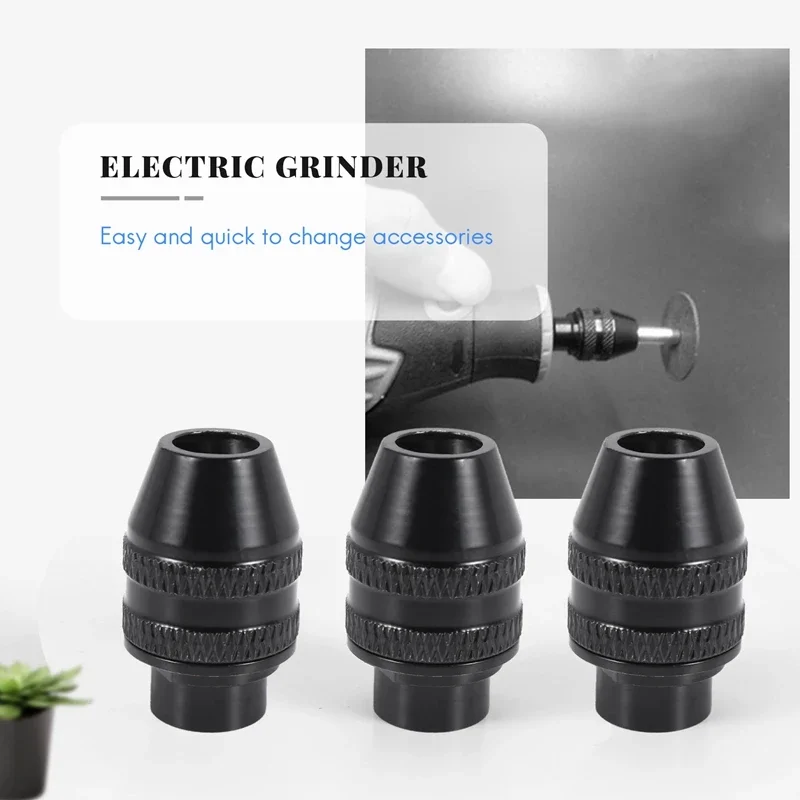 3PCS Electric Grinding Chuck Multi-function Three-jaw Mini Drill Chuck For Dremel 4486 Rotary Tools 3000 4000 7700 8200