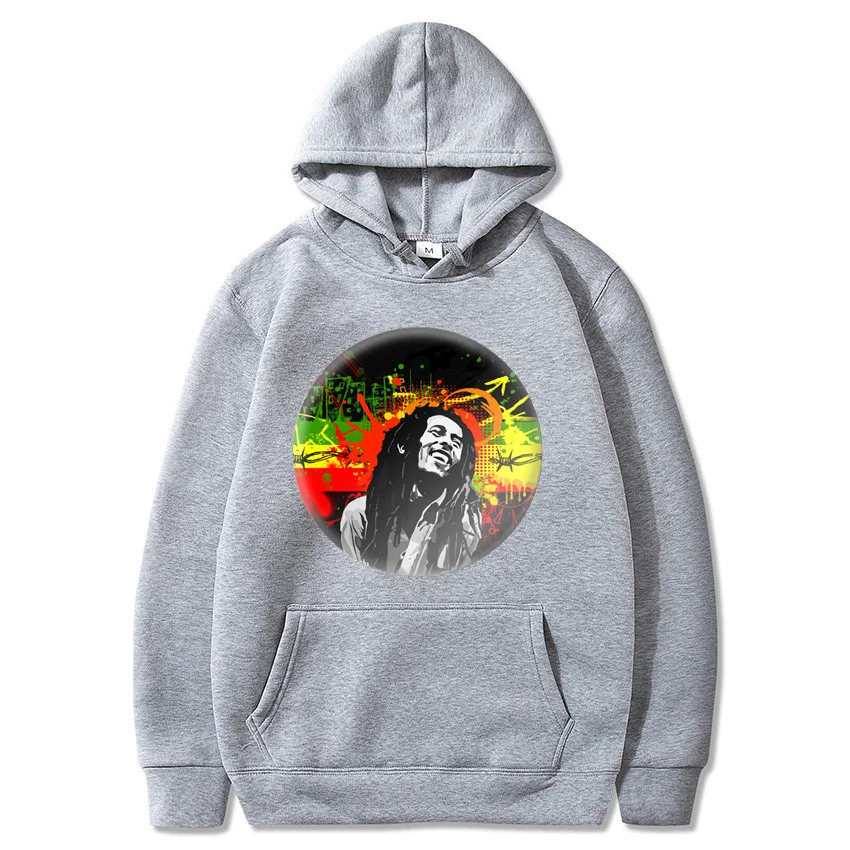 Bob Marley Fashion Activewear A Love Rasta Hoodie and Jogger Winter New Casual Unisex Pullover Sweatshirt Loose Long Sleeve Tops