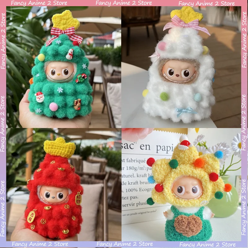 

Kawaii Рождественская елка, одежда для косплея для Mini 4,0, куклы Labubu, милые плюшевые куклы, костюм, наряды, праздничные аксессуары для кукол