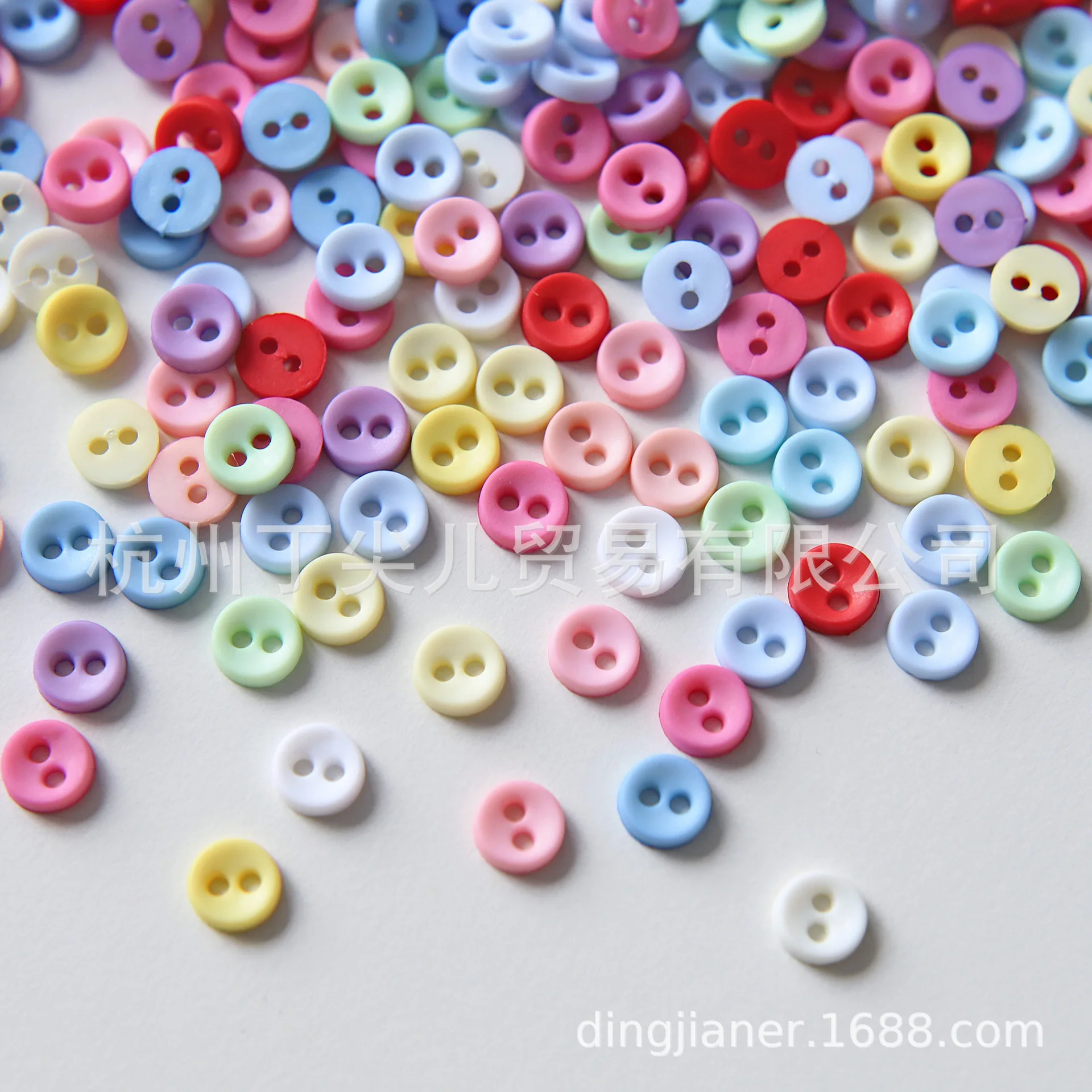 6mm Mini Buttons Matte Two-eye Doll Clothes Button for DIY Crafts Card Making Scrapbooking Cream Color Doll Clothes Baby Buttons