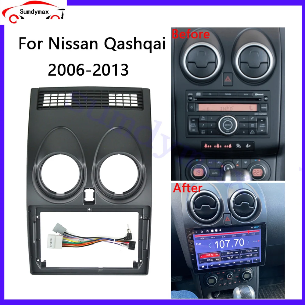 

9 inch 2din android Car Radio Fascia Kit For NISSAN Qashqai 2006-2013 Auto Stereo car Panel Mounting Head Unit Fascia Trim Bezel