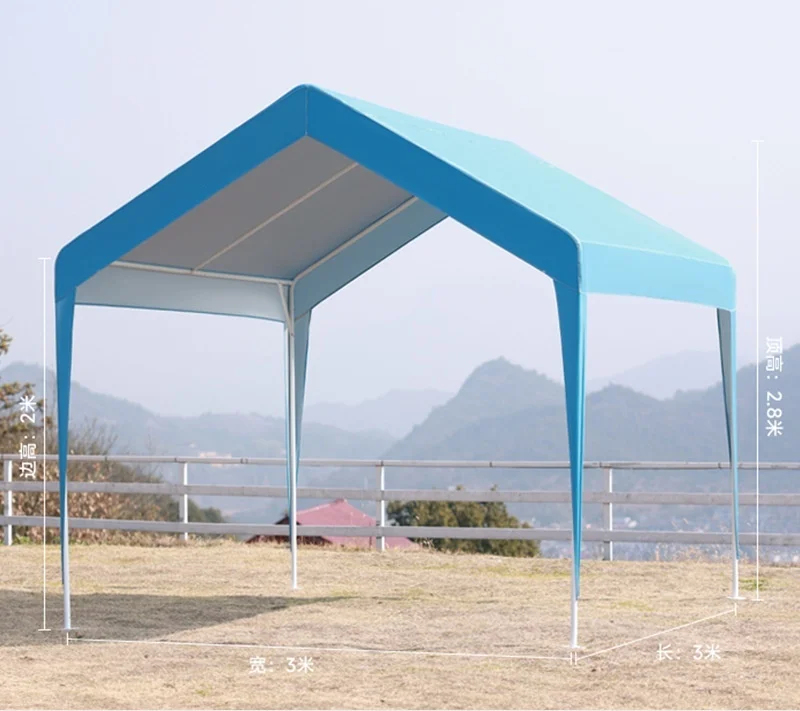 Durable Polyester Outdoor Stand-Up Tent Simple Mobile Car Garage Portable Umbrella Sun Protection One Bedroom Household Parking