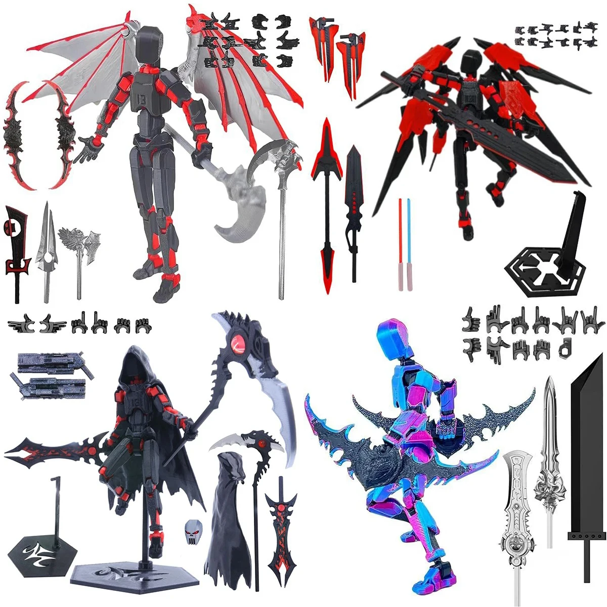 Figurine d'action T13 imprimée en 3D, articulée, mobile, Titan 13 Lucky Dummy Nova Robot, figurine d'action, cadeaux