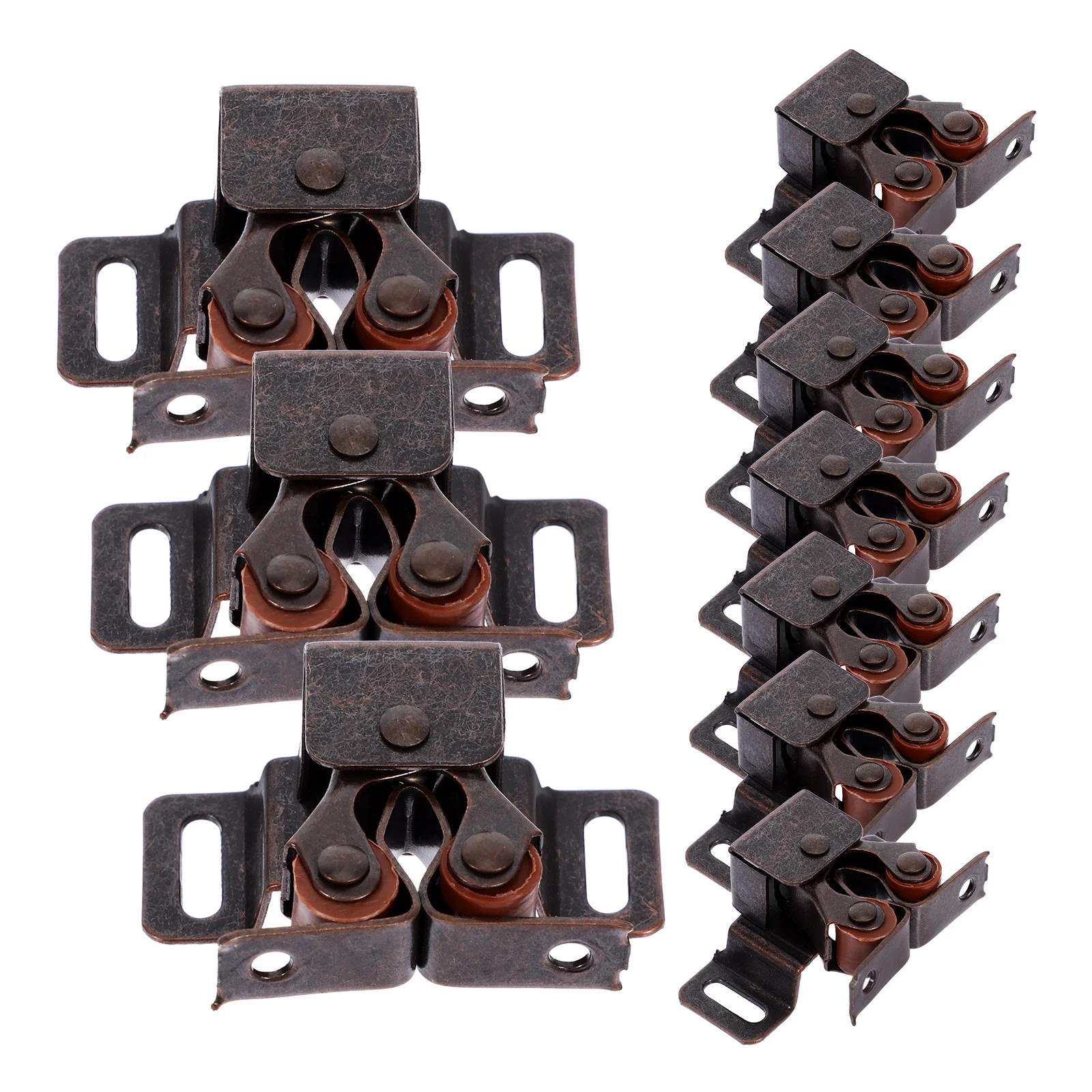 

10pcs Door Clamp Beads Durable Iron Material Easy Install Cabinet Roller Catch Catches for Doors Single Hardware