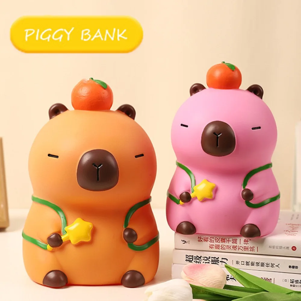 Savings Tank Capybara Piggy Bank Decorative Model Capybara Money Boxes Large Capacity Cartoon Capybara Kids Storage Box