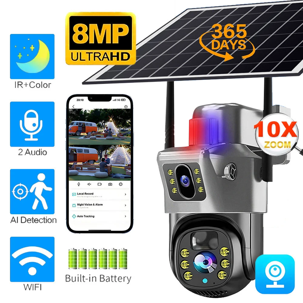 Camara Vigilancia 와이파이 무선 네트워크 4G IP CCTV 카메라, 보안 보호 스마트 홈 360 모니터, 외부 HD 야간 투시경 