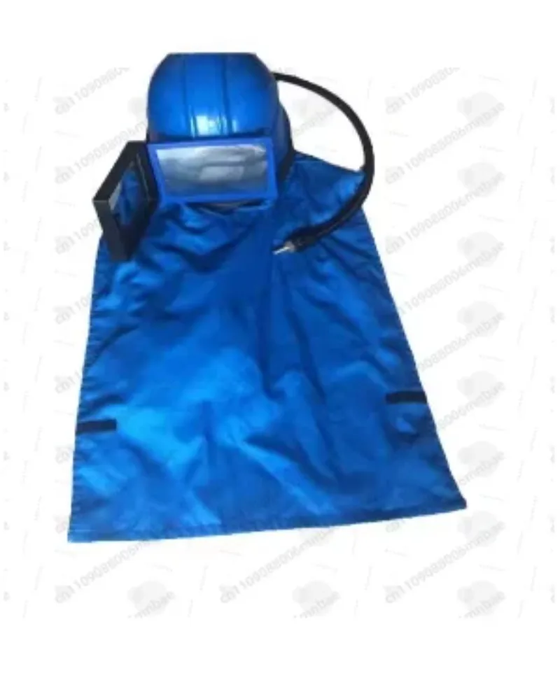 Full-body sandblasting suit, sandblasting helmet, adjustable temperature, activated carbon filter purifier, complete set