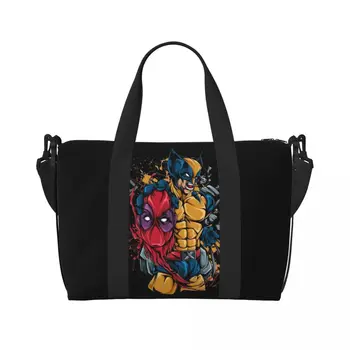 תיק wolverine גדול מותאם אישית x תיק עבור נשים כתף קניות חוף חדר כושר