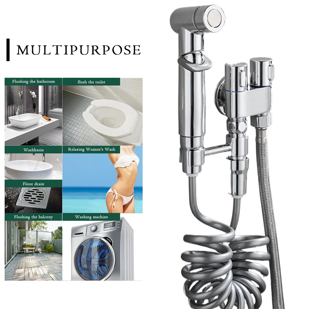 

Гибкий спиральный шланг для воды 2/3/5 м для душа, унитаза, биде, гигиенического душа