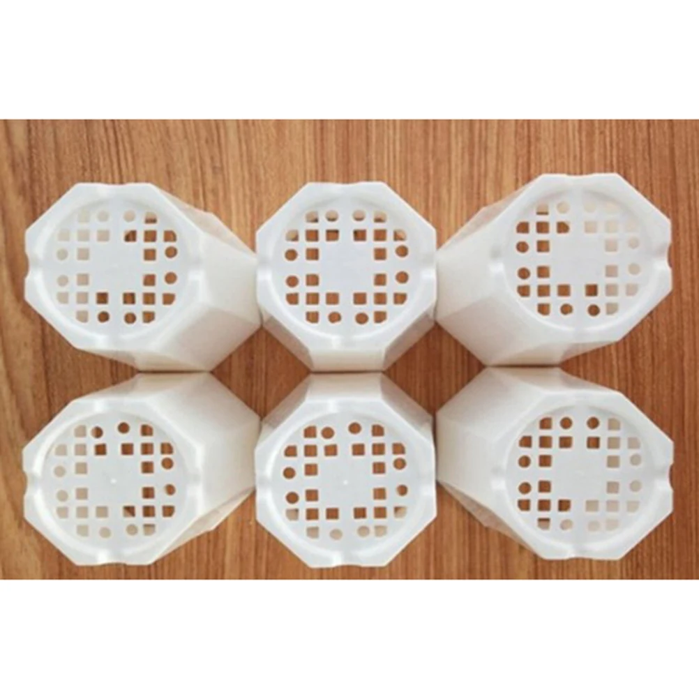 

10Pcs Simple Versatile Octagonal Pot Imitation Ceramic Small Flower Pot for Cacti Indoor Outdoor Decor White