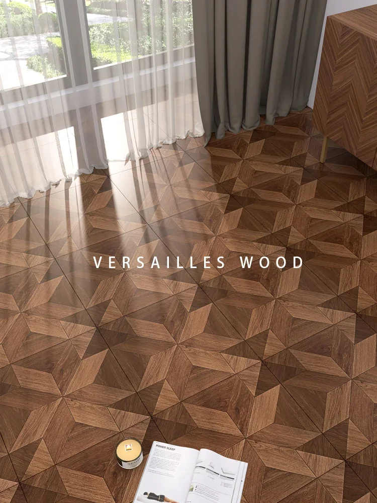 Parquet log color all-ceramic wood grain brick living room bedroom imitation solid wood tile balcony antique brick floor tile