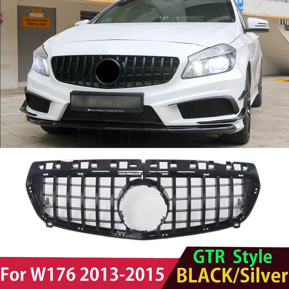 

Black Panamericana GT Style Grille Grill for Mercedes A Class W176 2013 -2015 A180 A200 A220 A250