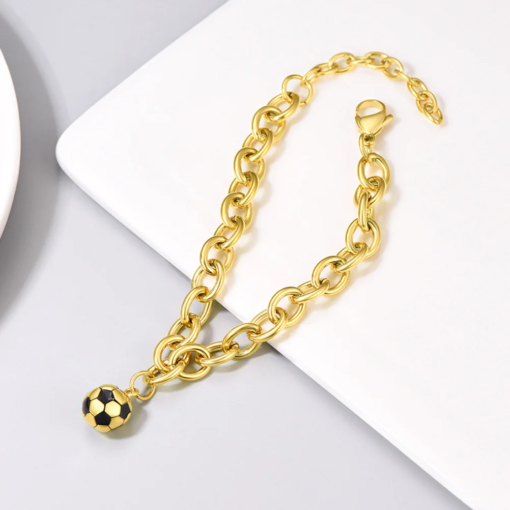 

Football Bracelet Creative Waist Chain Birthday Gift Fashion Bangle Hand Titanium Steel Lovers
