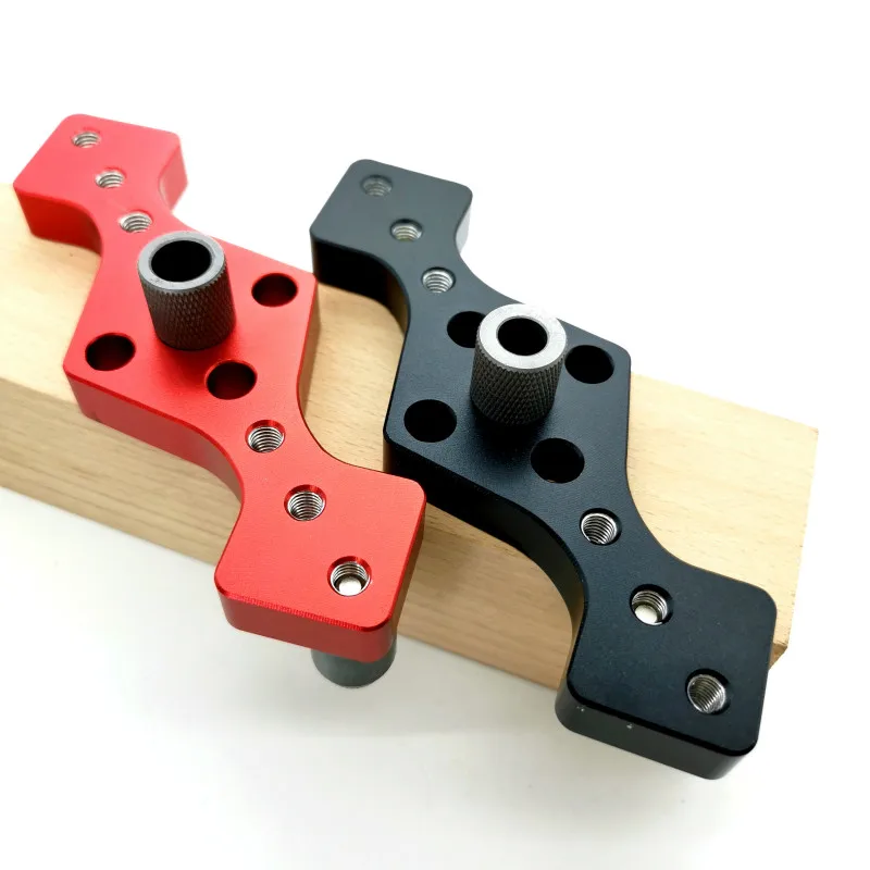 Woodworking 6/8/10mm Vertical Pocket Hole Jig Self Centering Dowel Drill Guide Pin Fixture Sliding Drilling Punch Guide Set