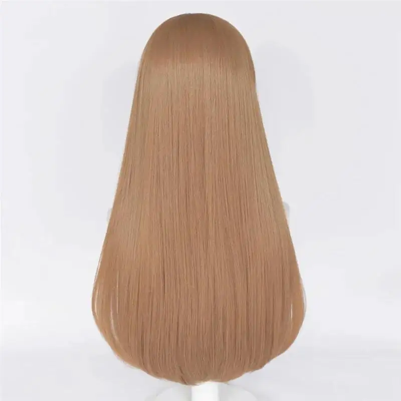 Uma Musume Grass Wonder Cosplay peluca Uma Musume Pretty Derby Brown peluca larga y recta con flequillo orejas pelo sintético