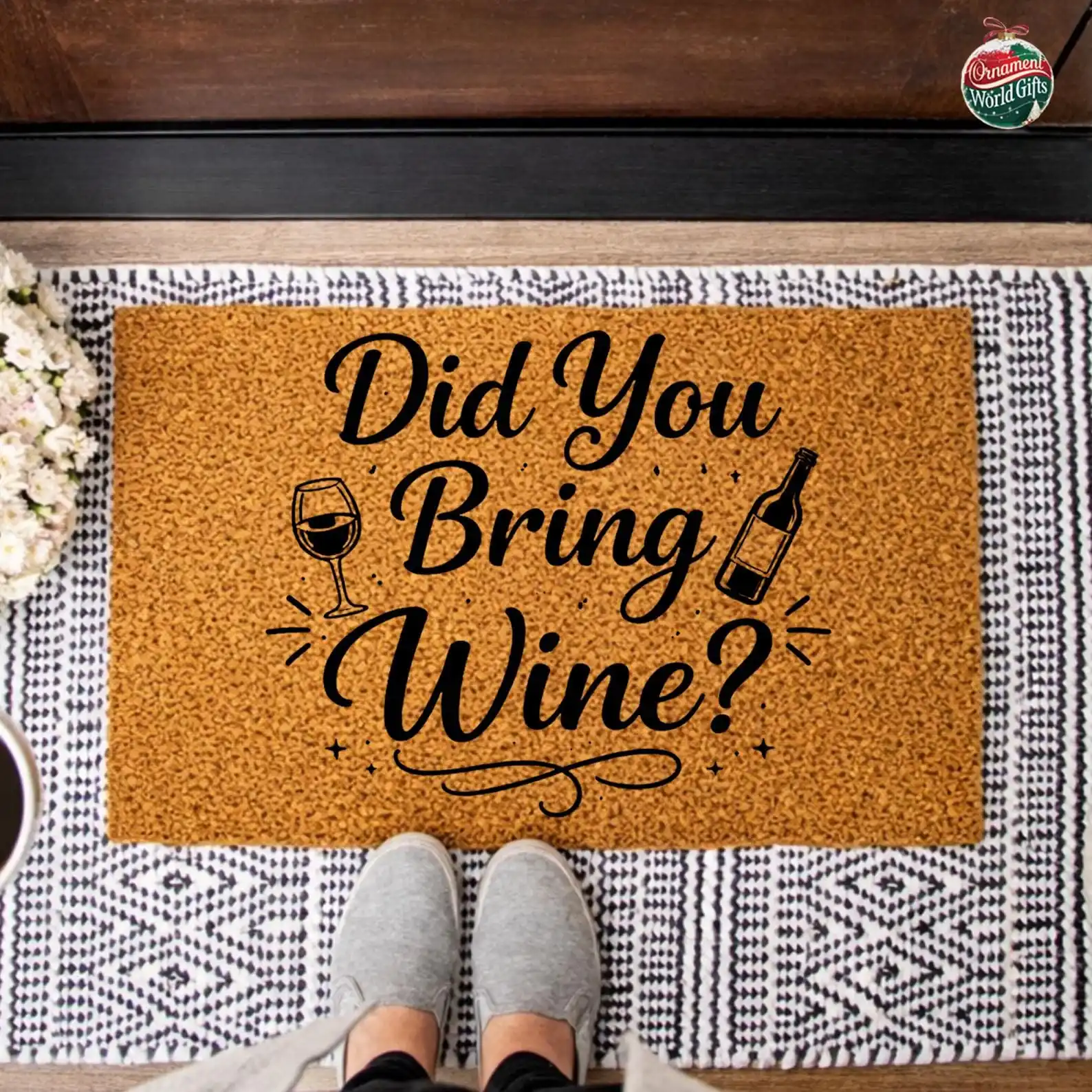 Did Your Bring Wine Welcome Doormat Stylish Create Your Own Idea Mat Persoanlized Gifts Anti-slip Porch Entrance Way Doormat