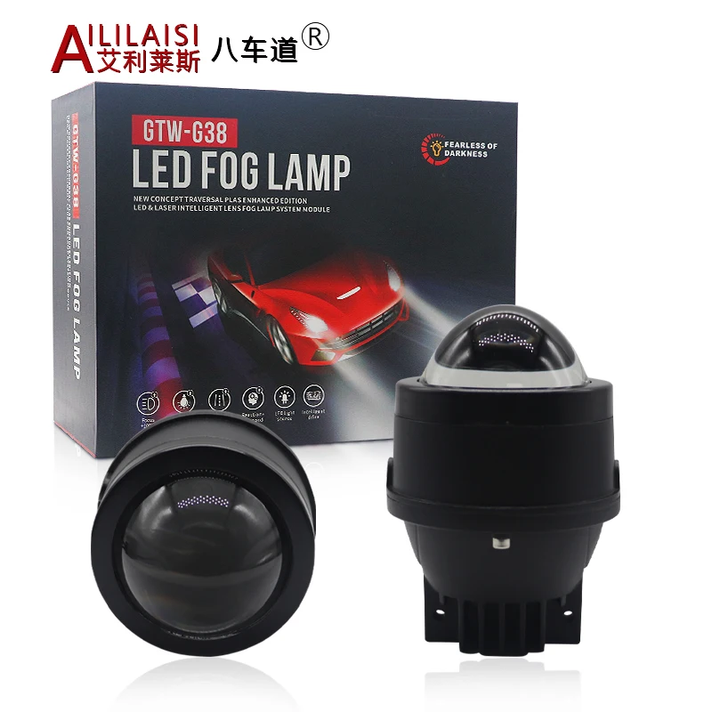 

Apply Fog Lamp Bi Led Laser Bifocal Projector Lens 3.0 Inch Super Bright Dual for Universal BMW Benz Toyota Camry 2018 Universal