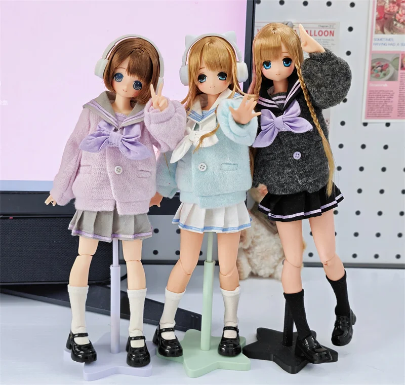 BJD doll clothes suitable for ob24 azone p20 size Uniform Aozora Diary clothes set doll accessories (3 points)