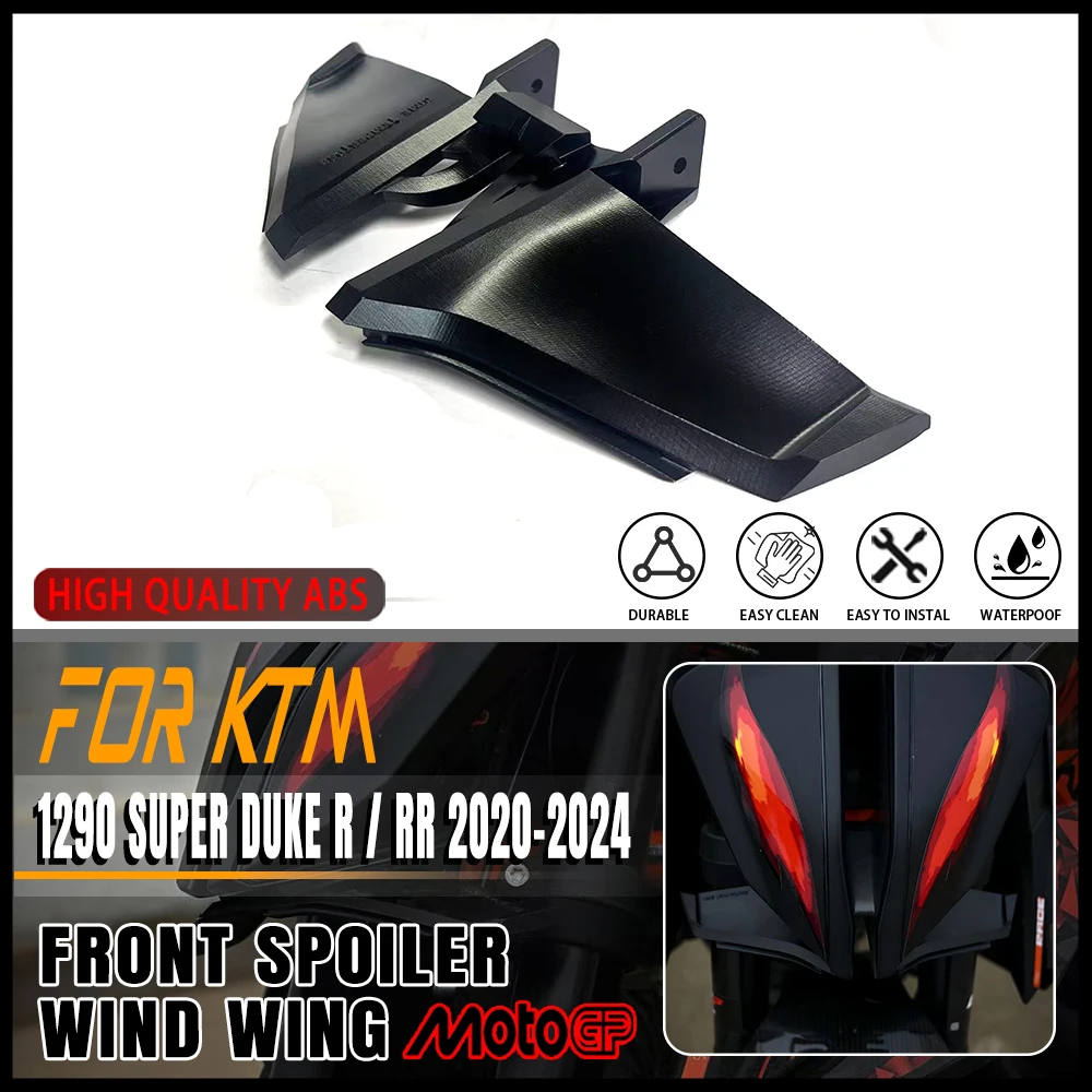 

Для Super Duke 1290 R/RR 2020-2024 Прижимная сила Голые фронтальные спойлеры 1290 SUPER DUKE Winglet Аэродинамическое крыло Комплект переднего спойлера
