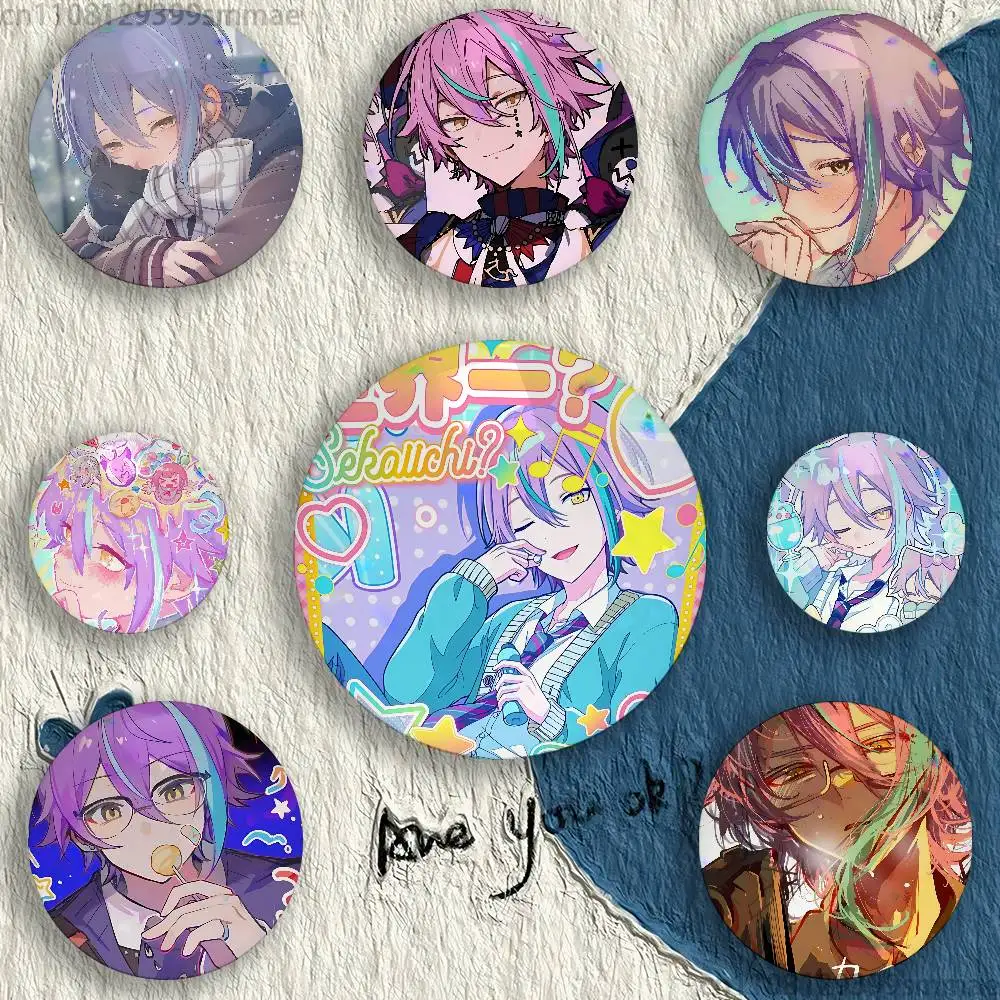 K-Kamishiro Rui 58mm Icon Badge Handmade Tinplate Brooch for Backpack Clothes Chest Ornament Gifts