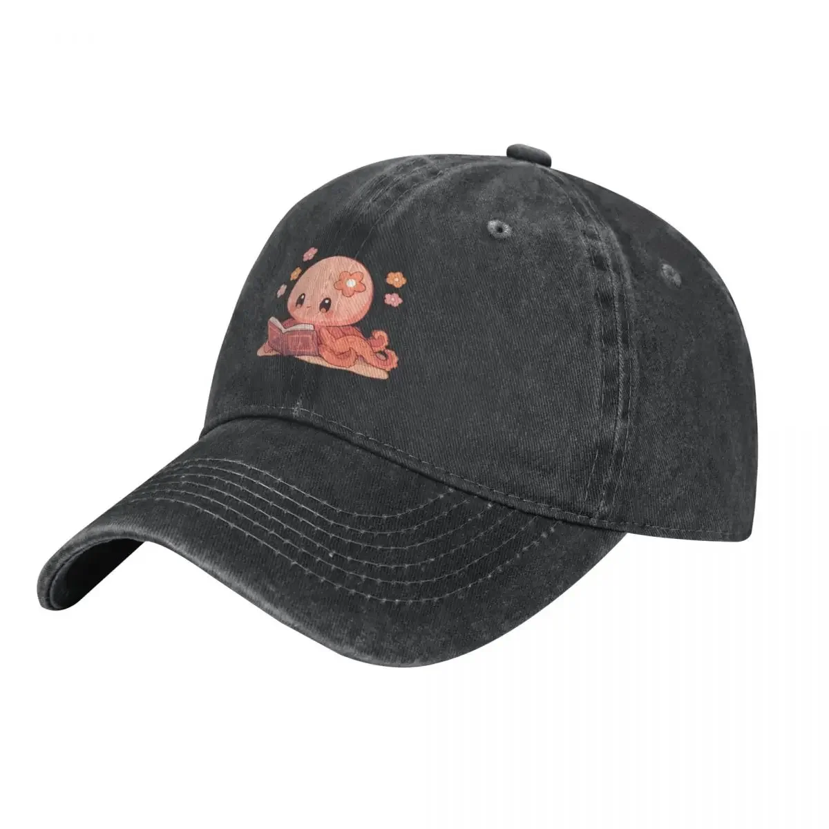Cute Kawaii Octopus Reading a Book Cowboy Hat Hat Luxury Brand Beach Outing |-F-| Men's Baseball Women's