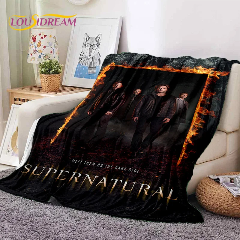 

3D Latest Supernatural Dean Sam Soft Flannel Blankets,Throw Blanket Comfortable Blanket for Picnic Beds Sofa Home Bedroom Gift