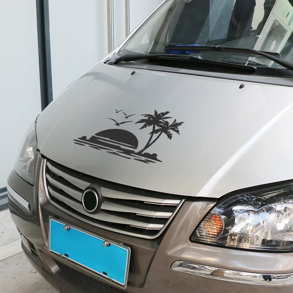 Palm Trees Camping Sticker for RV Campervan Motorhome Caravan Van Body Side Decor Decal Auto Vinyl Tuning Accessories Decoration view 3