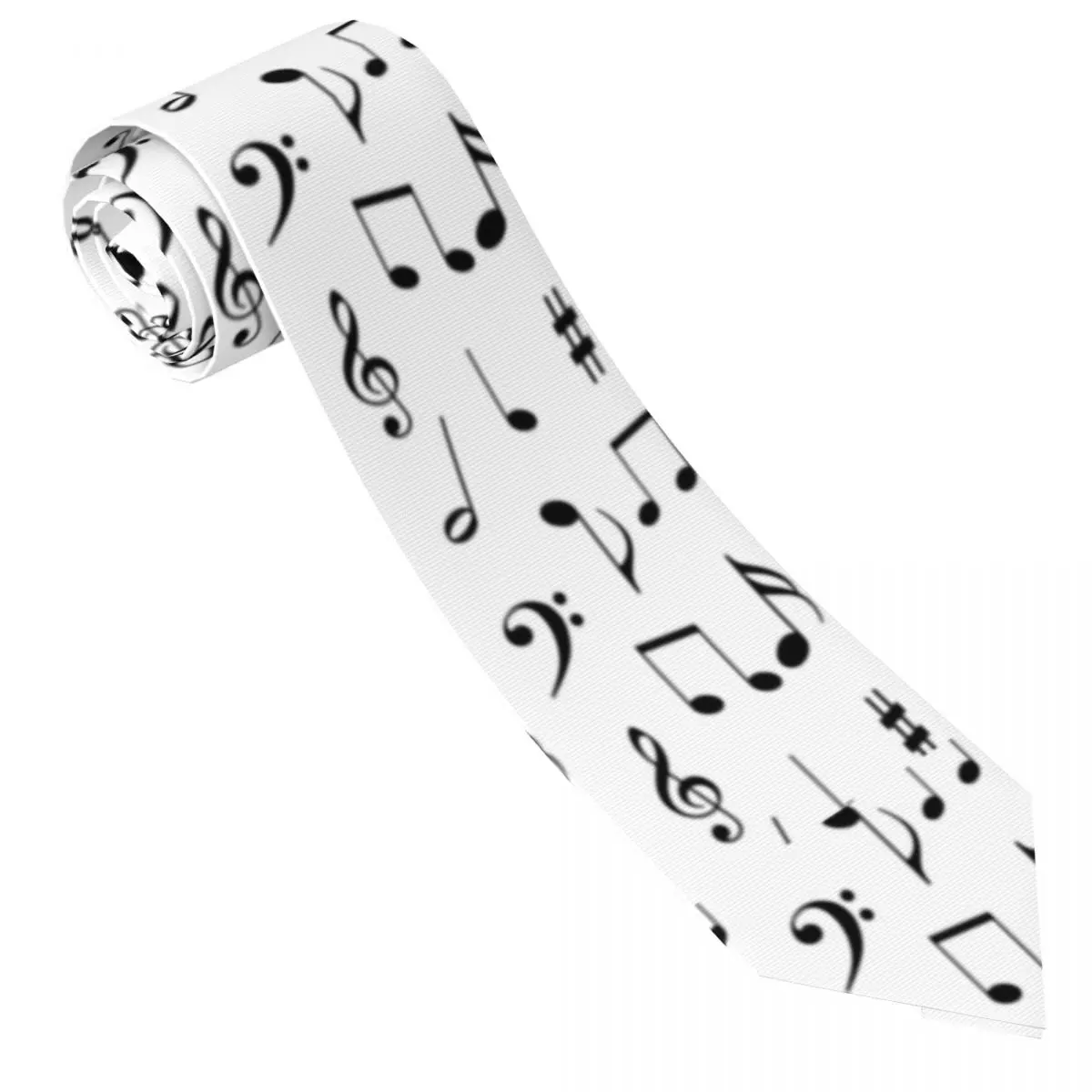 Mens Tie Classic Neckties Music Phonetic Symbol Narrow Collar Slim Casual Tie Accessories Gift