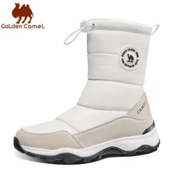 GOLDEN CAMEL Hiking Shoes Women Men's Winter Boots Thick Plush Waterproof Warm Non-Slip Resistant Ladies Shoes for Women 2023