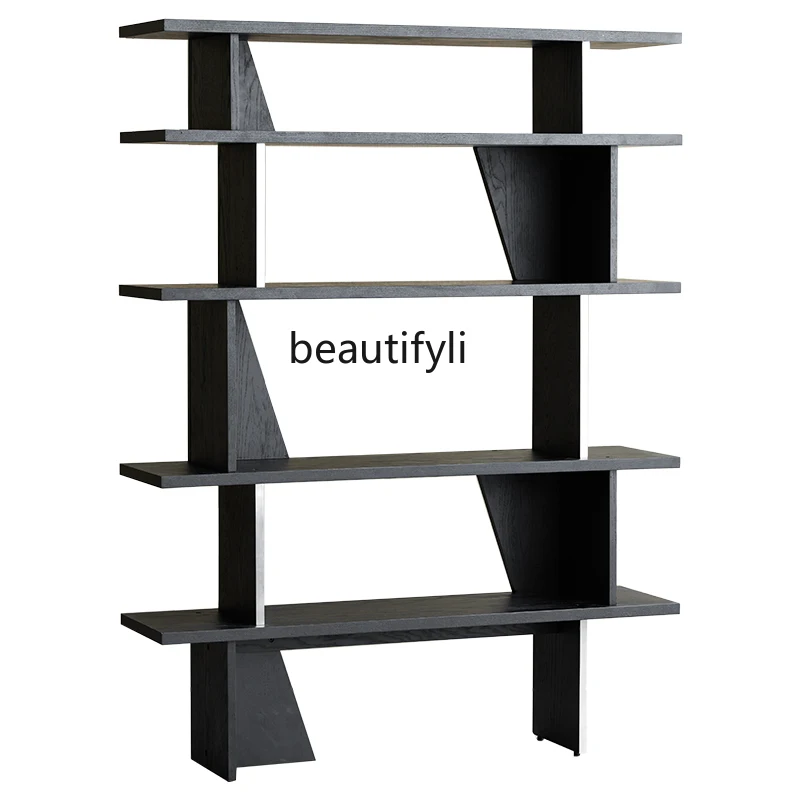 

Solid Wood Bookshelf Household Small Apartment Log Floor Storage Rack Light Luxury Free Combined Bookcase