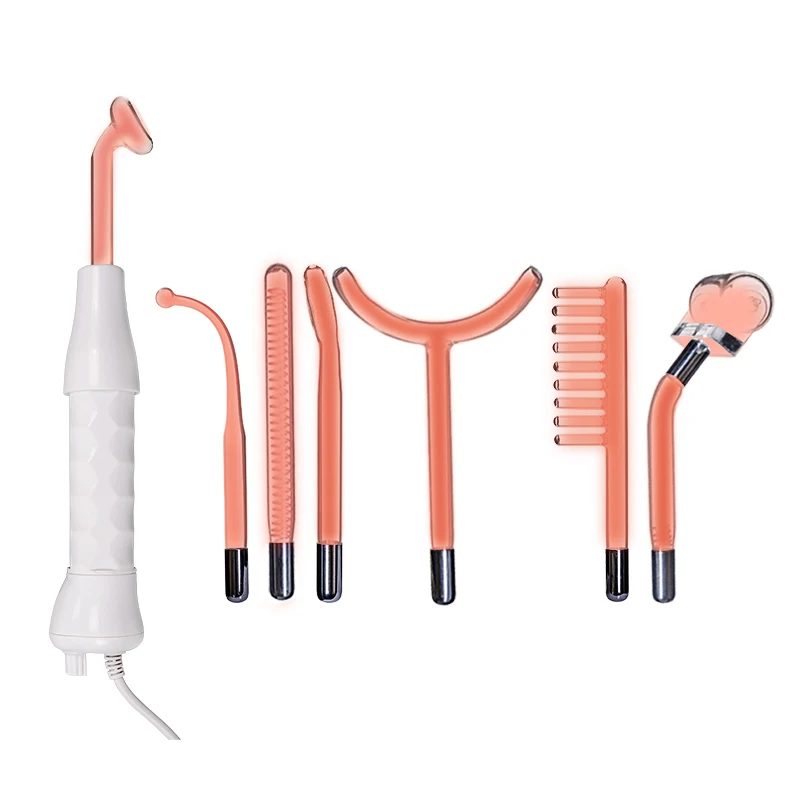 

Высокочастотный аппарат для лица, 7-палочный трубчатый электрод, аргоновый газ, подтяжка кожи и уменьшение морщин, косметический инструмент