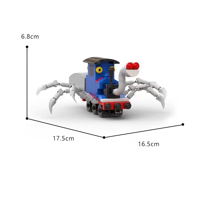 MOC-Juego de bloques de construcción choo-choo para niños, juguete de bloques de tren de dibujos animados, Actionc monstruo, Horror, reactivo,