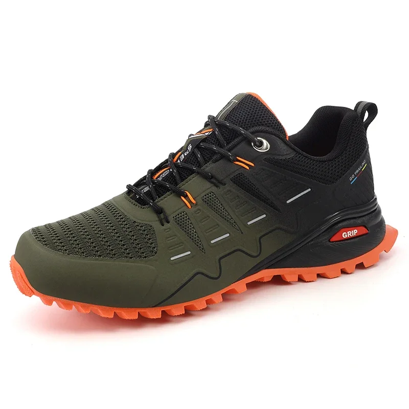 

Men Hiking Shoes Lace Up Sport Outdoor Trekking Shoes Mountain Jogging Shoes Breathable Non-slip Sports Camping Fashion Trendy