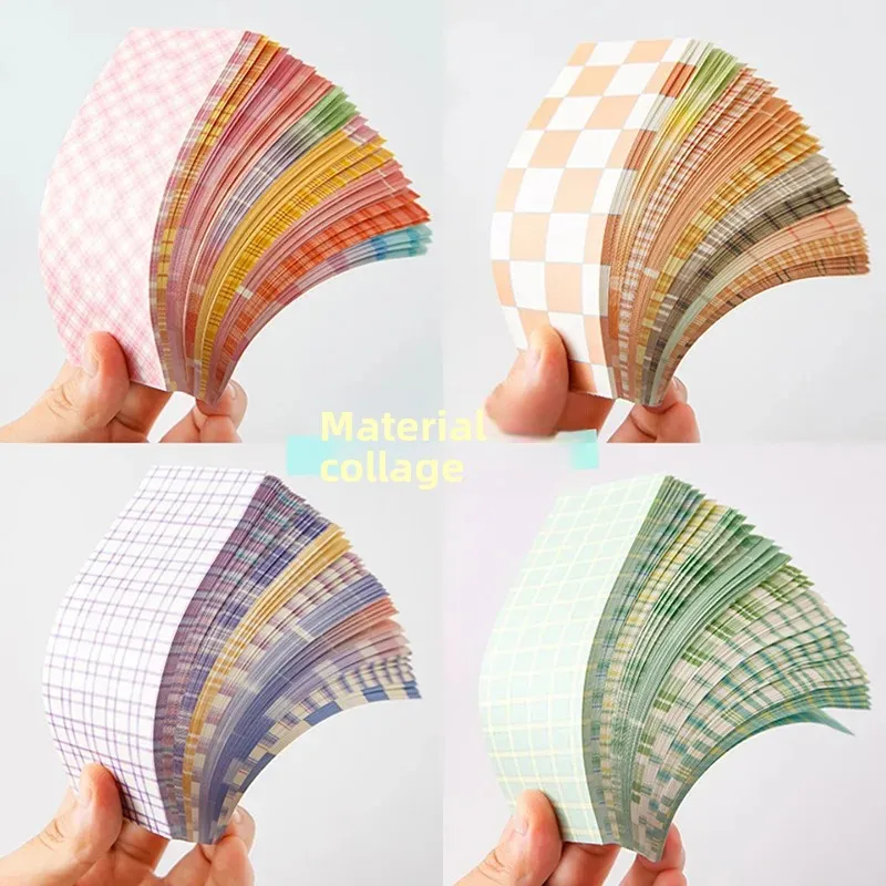 High Aesthetic Value Simple Plaid Detachable Adhesive-Free Post-It Notes Decorative Materials Stationery For Office And Educatio