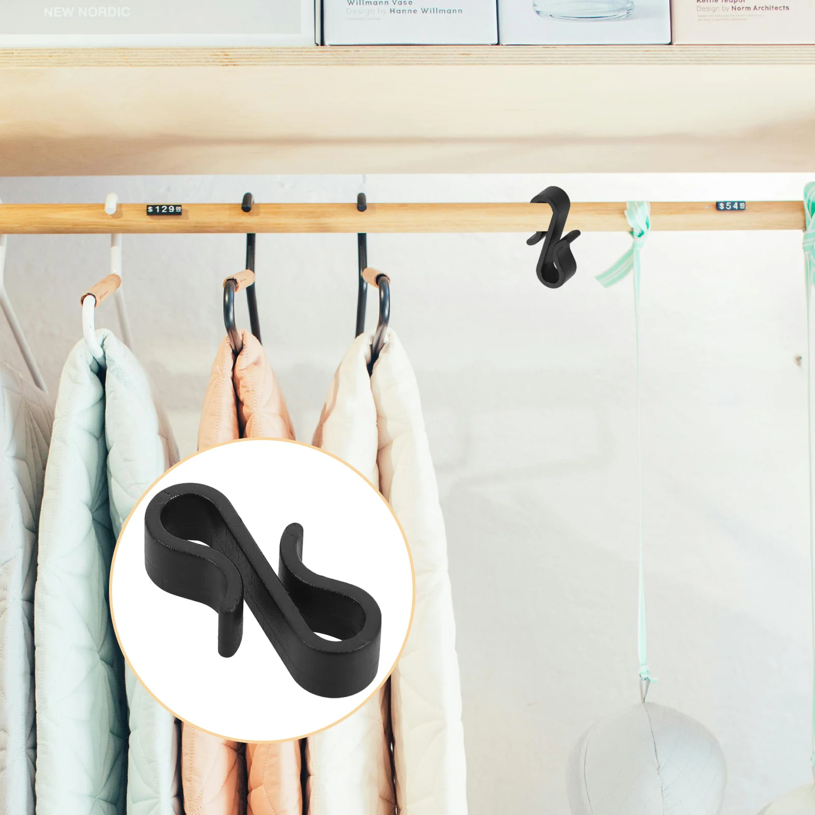 

10Pcs S Shaped Double Headed Hooks for String Lights Clips Christmas Decorations Indoor Outdoor Gutter Hanging Light Hangers