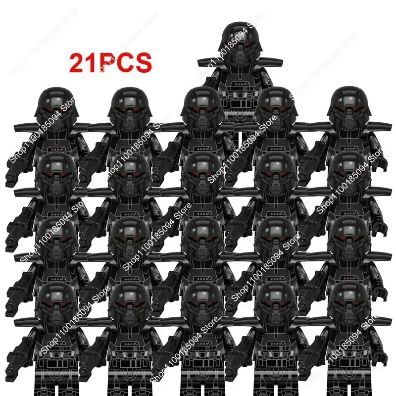 Hasbro Star Clone 21Pcs 501st Wars  Legion WM2204 Dark Troopers Compatible Building Blocks Brick Wars Action Figures Mini Toys