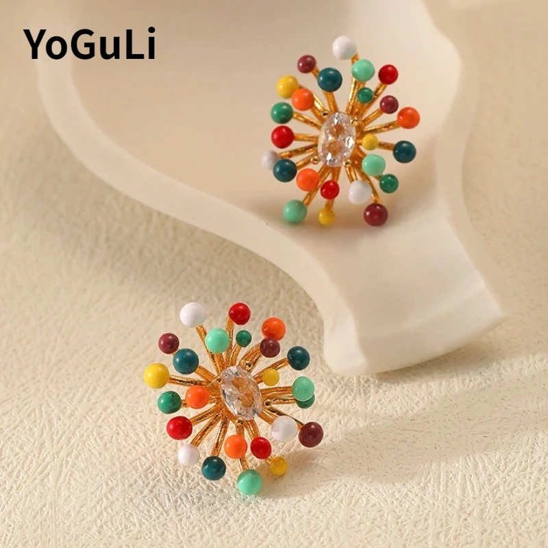 

Modern Jewelry Sweet Korean Temperament Spring Summer Style Stud Earrings For Women Female Gifts Delicate Design Accessories