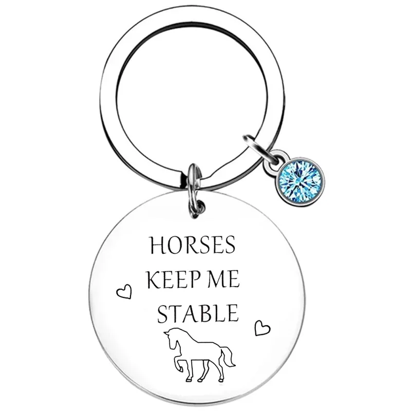 Running horse Key Chain Ring Just A Girl Who Loves Horses keychains pendant Horse Lover Gift