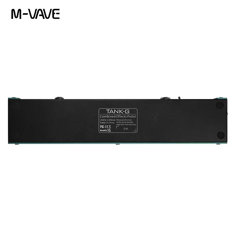 M-VAVE Tank-G Electric Guitarra Effects Pedal Rechargeable 36 Presets 9 Preamp Slots 8 IR Cab Slots 3 Modulation Delay Reverb