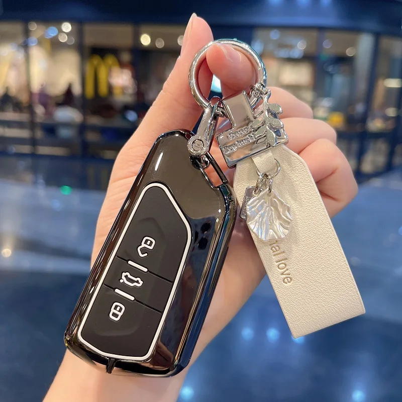 غطاء مفتاح السيارة لشركة فولكس فاجن فولكس فاجن جولف 8 MK8 ID.3 ID.4 كوبرا سكودا اوكتافيا A8 سيات ليون MK4 2020 2021 فورمينتور تاراكو #5