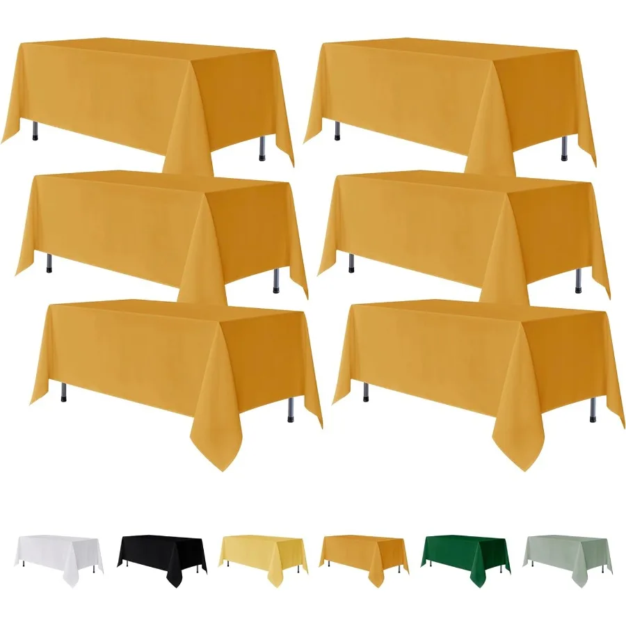 

Fitale 6 Pack Gold Recle Tale Clotes - 70 x 120 Inc - Wrinkle and Stain Resistant Faric Taleclots Wasale Polyester Tale Covers