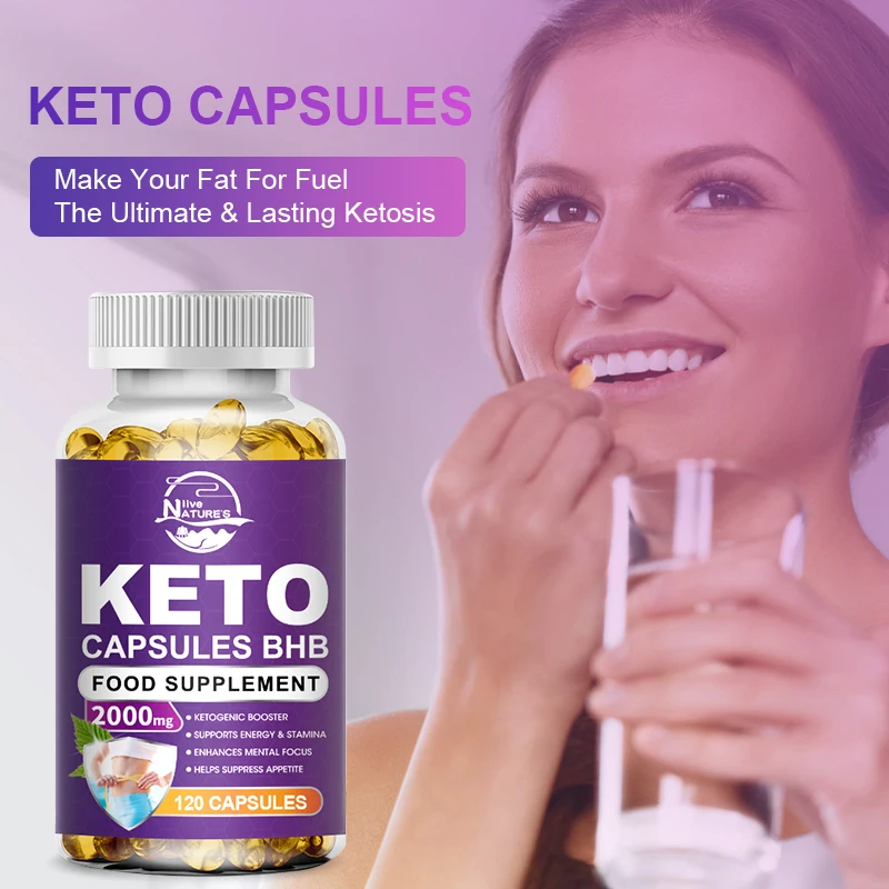 Qty120 Detox & Cleansing Keto Capsules Slimming Softgels Burning Fat Weight Loss